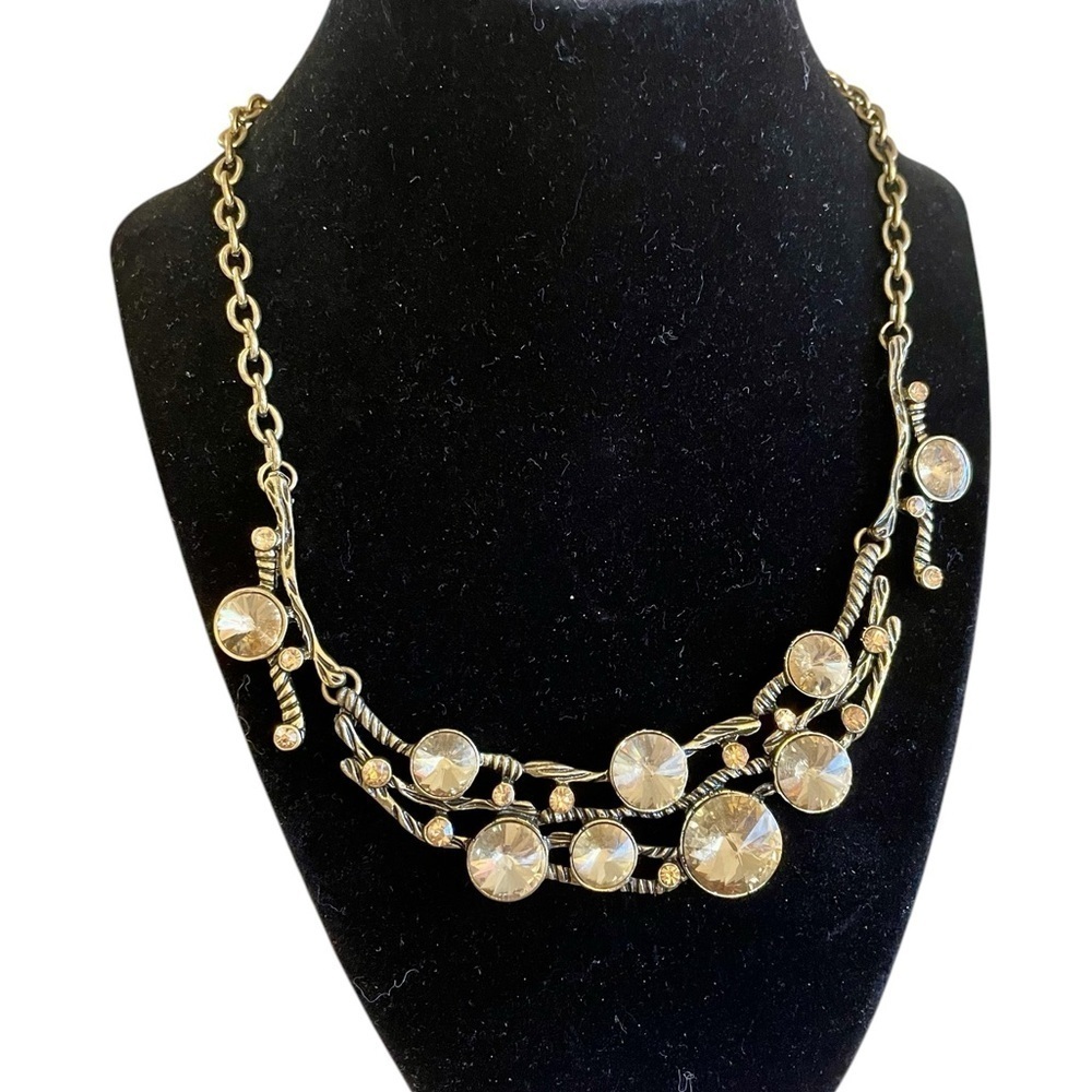 CJ Banks Gold Necklace with Asymmetrical Pendants
